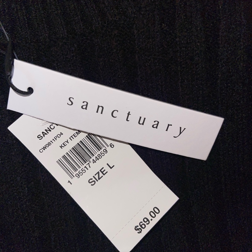 Sanctuary NWT Black Ribbed Crew Neck Sweater - Picture 5 of 13
